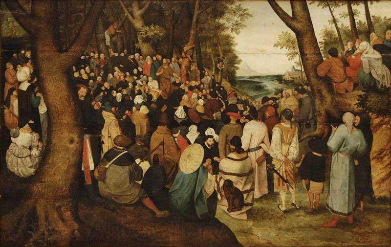 Pieter Brueghel the Younger The Preaching of St. John the Baptist. Norge oil painting art